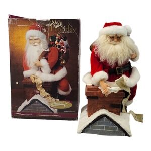 Holiday Home Accents Musical Santa Jingle Bells Rudolph Christmas Decor